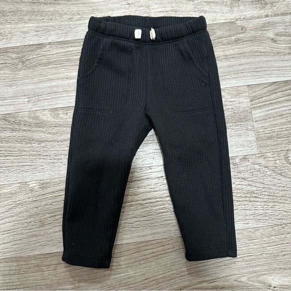 Cat Jack Toddler Girls’ Thick Ribbed Leggings (Black, Size 18M) - Picture 5 of 6